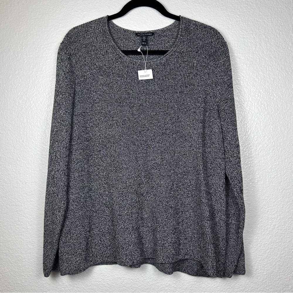Eileen Fisher Charcoal Crew Neck Sweater‎